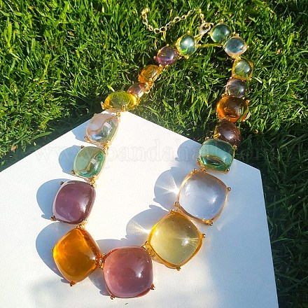 Ожерелья из сплава и прозрачного акрила с градуированными звеньями WGB9BD2-01-1