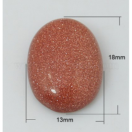 Cabujones de piedra dorada sintética X-G-Q739-1