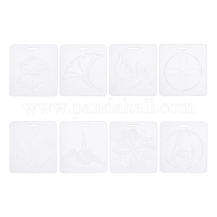 Plantilla de silueta de pintura hueca de plástico acrílico DIY-WH0204-79-1
