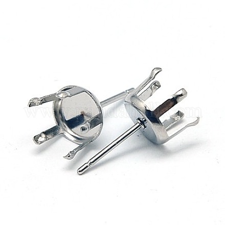 Accessoires de puces d'oreilles en 304 acier inoxydable STAS-E008-8-1