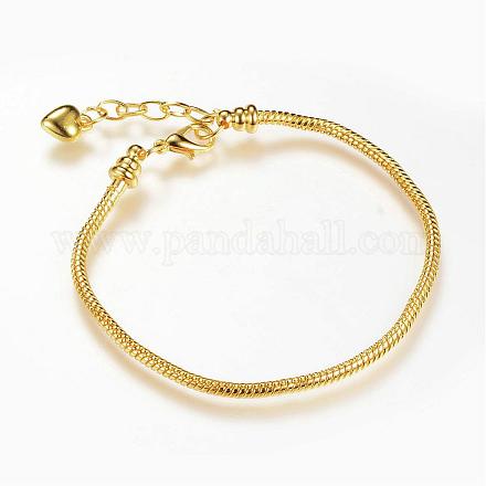 Brass European Style Bracelet Making MAK-R011-04G-1