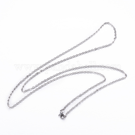 304 Edelstahl Kabelkette Halsketten STAS-J023-08P-1