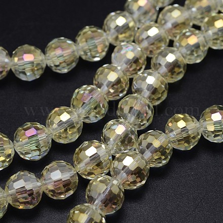 Electroplate Glass Beads Strands EGLA-F108-D01-1