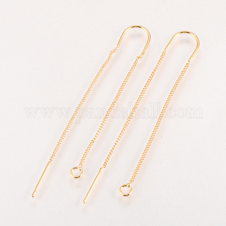 Brass Stud Earring Findings KK-Q735-364G-1