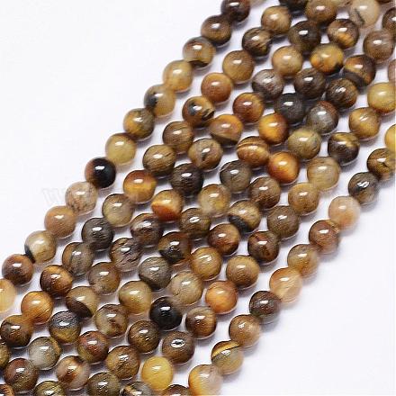 Natürlichen gelben Tigerauge Perlenstränge G-F425-46-1