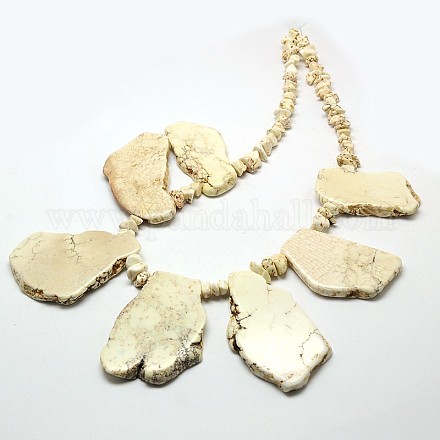 Nuggets Natural Magnesite Beads Strands G-N0131-13-1