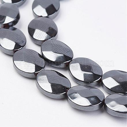 Non magnetici perle ematite sintetico fili G-F396-10-8x10mm-1