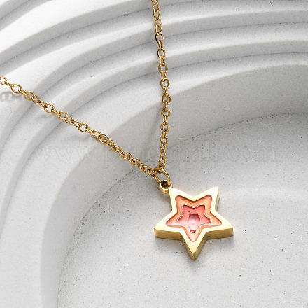 Геометрические подвески из нержавеющей стали 304 для женщин NJEW-M106-02B-G-1