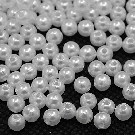 Imitated Pearl Acrylic Beads PACR-6D-1-1