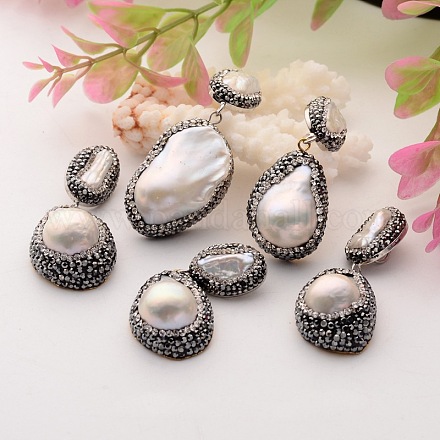 Nuggets Natural Cultured Freshwater Pearl Pendants PEAR-H026-13-1