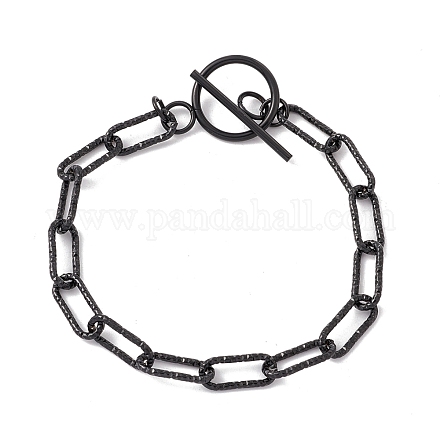 304 bracelet chaîne trombones en acier inoxydable pour femme BJEW-H541-07EB-1