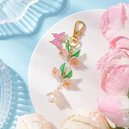 Акриловые цветочные подвески HJEW-JM04196-03-1