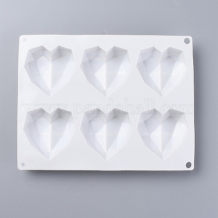 Moules en silicone en forme de coeur X-DIY-H125-01-1