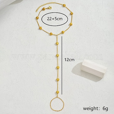 Богемный пляжный латунный эмалированный браслет в форме сердца с подвеской в форме сердца MY7714-1-1
