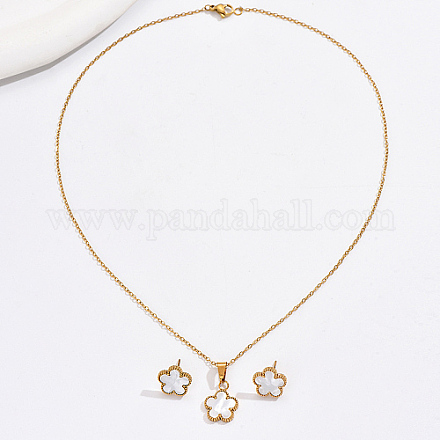 Natural Shell Flower Jewelry Set VN0108-3-1