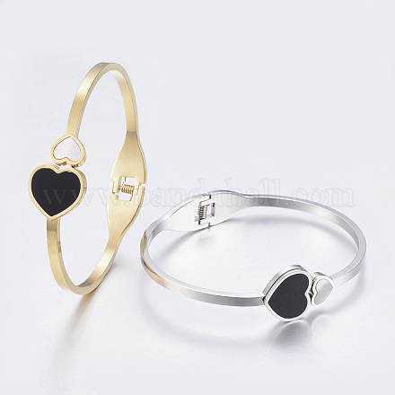 304 Stainless Steel Bangles BJEW-I255-09-1