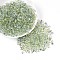 6/0 Gradient Color Glass Seed Beads, Transparent Colours Fringe Teardrop Beads, Dark Sea Green, 5x4x4mm, Hole: 1.2mm, about 4500pcs/pound