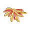 304 Stainless Steel Enamel Pendants, Firework Charms, Ion Plating(IP), Real 18K Gold Plated, Red, 38x24mm