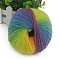 Gradient Color Wool Thread, Section Dyed Icelandic Wool Thread, Soft and Warm, for Hand-woven Shawl Scarf Hat, Colorful, 2mm