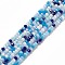 Electroplate Glass Beads Strands, AB Color Plated, Faceted, Abacus, Blue, 3x2.5mm, Hole: 0.7mm, about 185pcs/strand, 17.32 inch(44cm)