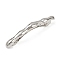 Alloy with Iron Clip Hair Barrettes, Hair Accessories for Women Girls, Platinum, Stick, 9x79.5x13.5mm