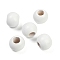 Spray Painted Wood Beads, Round, White, 19~20mm, Hole: 9~9.5mm