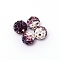 Pave Disco Ball Beads, Polymer Clay Rhinestone Beads, Round, Amethyst, PP13(1.9~2mm), 6 Rows Rhinestone, 10mm, Hole: 2mm