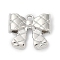 Alloy Pendants, Bowknot Charms, Lead Free & Cadmium Free & Nickel Free, Rack Plating, Platinum, 15x17.5x5mm, Hole: 1.8mm