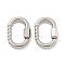 Non-Tarnish 304 Stainless Steel Screw Carabiner Lock Charms, for Necklaces Making, Quick Links, Oval, 26x19x3mm