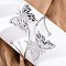 Butterfly Alloy Arm Cuff Bangles for Girl Women, Platinum, Inner Diameter: 3-1/8 inch(8.05cm)