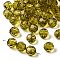 Transparent Acrylic Beads, Faceted Round, Olive Drab, about 12mm in diameter, hole: 2mm, about 568pcs/500g