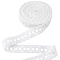 Cotton Ribbons, for Clothes Accessories, White, 1-1/8 inch(30mm), about 15.00 Yards(13.72m)/pc