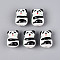Handmade Porcelain Beads, Panda, Famille Rose Porcelain, White, 21~23x15~16x12~14mm, Hole: 1.8~2mm