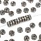 Brass Rhinestone Spacer Beads, Grade A, Straight Flange, Gunmetal, Rondelle, Crystal, 7x3.2mm, hole: 1.8mm