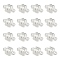 Brass Magnetic Clasps with Loops, Oval, Silver, 11x7mm, Hole: 1.5mm, 100sets/box