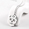 Non-Tarnish 304 Stainless Steel Mexican Candy Skull Pendant Necklaces, Stainless Steel Color, 17.72 inch(45cm)