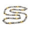 201 Stainless Steel 8 Shaped Links Chain Necklace, with 304 Stainless Steel Clasps, Golden & Stainless Steel Color, 23.82 inch(60.5cm), link: 17.5x8x2mm and 24x8x2mm