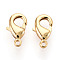 Brass Lobster Claw Clasps, Long-Lasting Plated, Nickel Free, Real 18K Gold Plated, 10x6x2.5mm, Hole: 1mm