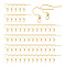 100Pcs 304 Stainless Steel French Earring Hooks, Flat Earring Hooks, Ear Wire, Real 18K Gold Plated, 15~17x18mm, Hole: 2mm, 21 Gauge, Pin: 0.7mm