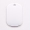 Aluminium Pendants, Pet Tag, Rectangle, Silver, 38x25x1mm, Hole: 3.5mm