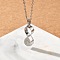 304 Stainless Steel Infinity Pet Urn Ashes Necklaces, Cable Chain Necklaces for Women Men, Stainless Steel Color, 21.85 inch(55.5cm)