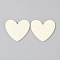 Opaque Resin Cabochons, Heart, Beige, 32.5x36.5x4.5mm