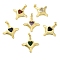 Real 18K Gold Plated Rack Plating Brass Micro Pave Cubic Zirconia Pendants, Long-Lasting Plated, Lead Free & Cadmium Free, Heart, Mixed Color, 33.5x30.5x6mm, Hole: 4x3.5mm