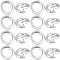 Brass Twister Clasps, Ring, Platinum, 5.5x1mm, Hole: 3mm, 50pcs