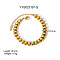 European Style 304 Stainless Steel Link Chain Bracelet for Women, Rectangle, Real 18K Gold Plated, 7-1/4 inch(18.5cm)