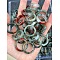 Natural Bloodstone Finger Rings, Inner Diameter: 17~20mm