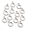 Non-Tarnish 304 Stainless Steel Pendants, Matte Style, Greek Alphabet, Stainless Steel Color, Letter.O, Letter.O: 11x8.5x1.5mm, Hole: 1.5mm