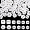 60Pcs 6 Styles 2-Hole Natural Shell Buttons, White, Mixed Shapes, 11.3~14x10.5~15x2mm, Hole: 1.5~1.8mm, 10pcs/style