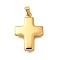 304 Stainless Steel Pendants, Cross Charm, Golden, 28.5x20x4.5mm, Hole: 3x6mm