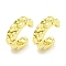 Brass Cuff Earrings, for Women, Real 18K Gold Plated, 15x4mm